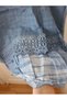Superior Quality, 100% Washed, Stonewashed Cotton Woven, Lace Detail, Neck Lace-Up, Sleeveless Dress - 5