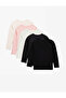 Cotton Long Sleeve Crew Neck 5-Piece T-Shirt Set - 2