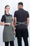 Striped Unisex Buttoned Adjustable Apron with Pockets - 5