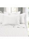 Luxury Hotel Collection Bed Sheets – 4-Piece Double Set, White Striped, 100% Cotton Comfort