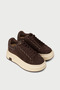 Women's Genuine Suede Brown Sneaker - 4