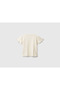 Girl's T-Shirt with Logo Embroidery and Glitter Ribbon on the Shoulders - 2