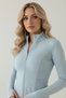 CoolFit Long Sleeve Zip-Up Slim Fit Blouse - 3