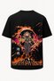 Oversize Rengoku Demon Slayer Printed T-Shirt - Large Print - Wide Cut