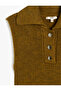 Sleeveless Polo Neck Sweater with Half Button Detail - 5