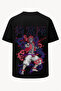 Oversize Akaza Demon Slayer Printed T-Shirt - Large Print - Wide Cut