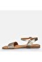Large size women's sandal 41-42-43-44-gold leather - 6