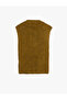 Sleeveless Polo Neck Sweater with Half Button Detail - 4