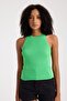 Women's Ribbed Sleeveless Halter Neck Crop Knit Blouse - 5
