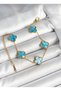 316L Steel Pearlescent Sky Blue Gold Color Unisex Bracelet
