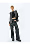 Faux Fur Crew Neck Buttoned Sleeveless Vest - 2