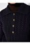 Polo Sweater Hair Knit Textured Long Sleeve - 5