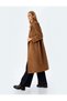 Belted Pocketed Double Breasted Long Cashmere Coat - 2