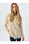 Long Sleeve Wide Round Neck Knitwear Oversize Sweater