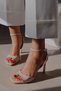 Lisbon Buckle Strap Detailed Blunt Toe Heeled Stylish Women's Shoes - 2
