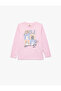 Cotton Long Sleeve Crew Neck Cat T-Shirt