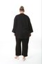 Women's Plus Size Loose Cut Front Lace-Up Detailed Woven Cardigan 25002 - 7