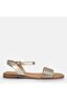 Large size women's sandal 41-42-43-44-gold leather - 7