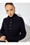 Polo Sweater Hair Knit Textured Long Sleeve