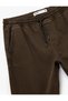 Cotton Bermuda Pocket Detailed Waist Tie Baggy Jean Shorts - 3