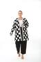 Women's Plus Size Stripe Detailed Patterned Long Sleeve Stretchy Viscose Cardigan 25004 - 2