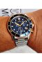 Navy Blue Dial Steel Men's Wristwatch - 6