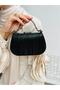 Women's 2-Strap Evening Bag with Stone and Chain Detail - 8