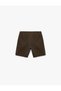 Cotton Bermuda Pocket Detailed Waist Tie Baggy Jean Shorts - 2