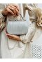 Women's 2-Strap Evening Bag with Stone and Chain Detail - 8