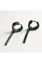 Black and White Two Color Steel Unisex Earrings - 2