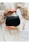 Women's 2-Strap Evening Bag with Stone and Chain Detail - 4