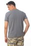 Gray Colored Short Sleeve Officer Sub-Officer Ruched Aviator T-Shirt - 2