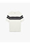 Viscose Fabric Short Sleeve Crew Neck Knitwear Sweatshirt - 3