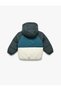 Long-Sleeve Hooded Color Block Cotton-Lined Puffer Jacket - 2