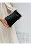 Stone Detailed Wavy Women's Portfolio Cutch Evening Dress Bag - 5