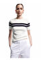 Viscose Fabric Short Sleeve Crew Neck Knitwear Sweatshirt