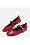 Shoe flat red genuine leather 41-42-43 - 5