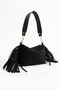 Susanna Model Suede Black Women's Hand and Shoulder Bag