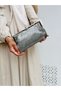 Stone Detailed Wavy Women's Portfolio Cutch Evening Dress Bag - 5