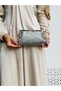 Stone Detailed Wavy Women's Portfolio Cutch Evening Dress Bag - 9