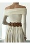 Women's Madonna Collar Ribbed Blouse - 3