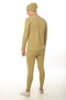 Khaki-Colored Crew Neck Long-Sleeved Thermal Underwear Set with a Beret as a Gift - 6