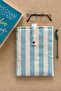 Striped Book Cover with Snap Fastener Padded Book Lover Gift