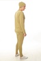 Khaki-Colored Crew Neck Long-Sleeved Thermal Underwear Set with a Beret as a Gift - 3