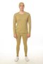 Khaki-Colored Crew Neck Long-Sleeved Thermal Underwear Set with a Beret as a Gift