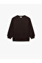 Cotton Long Sleeve Crew Neck Basic Sweatshirt