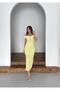 Women's Imported Fabric Boat Neck Stone Detail Evening Dress - 2