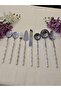 Bamboo 8 Piece Serving Spoon Set Silver