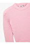 Long Sleeve Crew Neck Knit Crop Sweater - 5