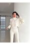 Turtleneck Finger-Locking Bottom Top Knitwear Suit - 5